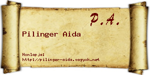 Pilinger Aida névjegykártya